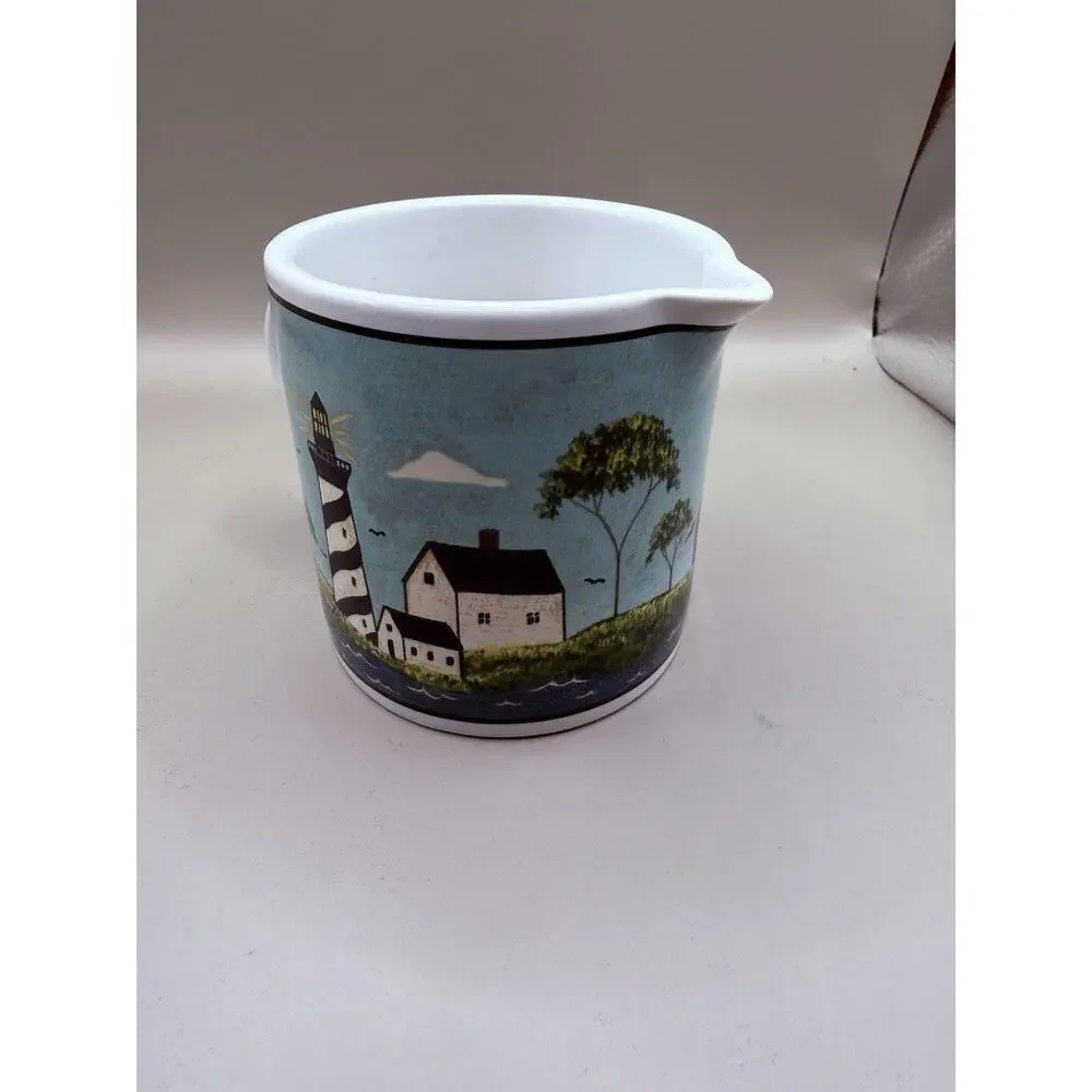 Warren Kimble Coastal Breeze Cream Pitcher and Sugar Bowl with Lid